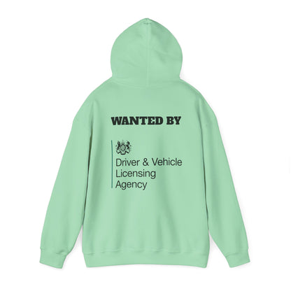 Wanted by the DVLA - Unisex White Hoodie