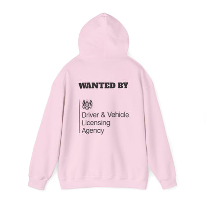 Wanted by the DVLA - Unisex White Hoodie