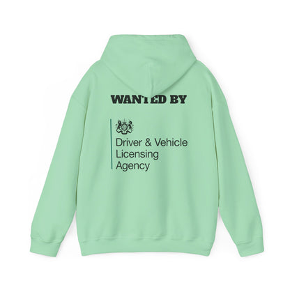 Wanted by the DVLA - Unisex White Hoodie