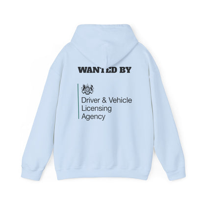 Wanted by the DVLA - Unisex White Hoodie