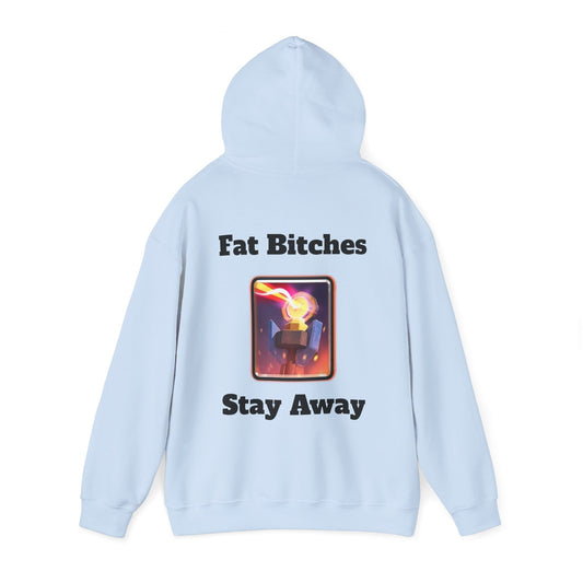 Fat Bitches Stay Away - Unisex White Hoodie