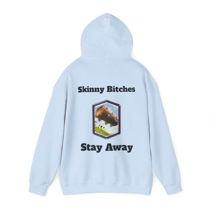 Skinny Bitches Stay Away - Unisex White Hoodie