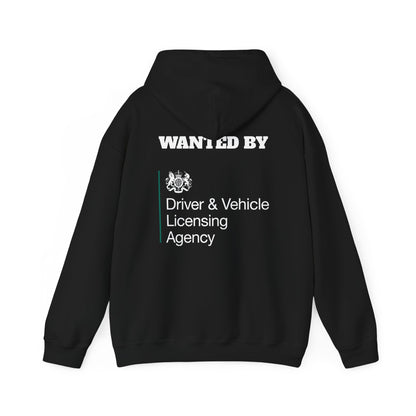 Wanted by the DVLA - Unisex White Hoodie