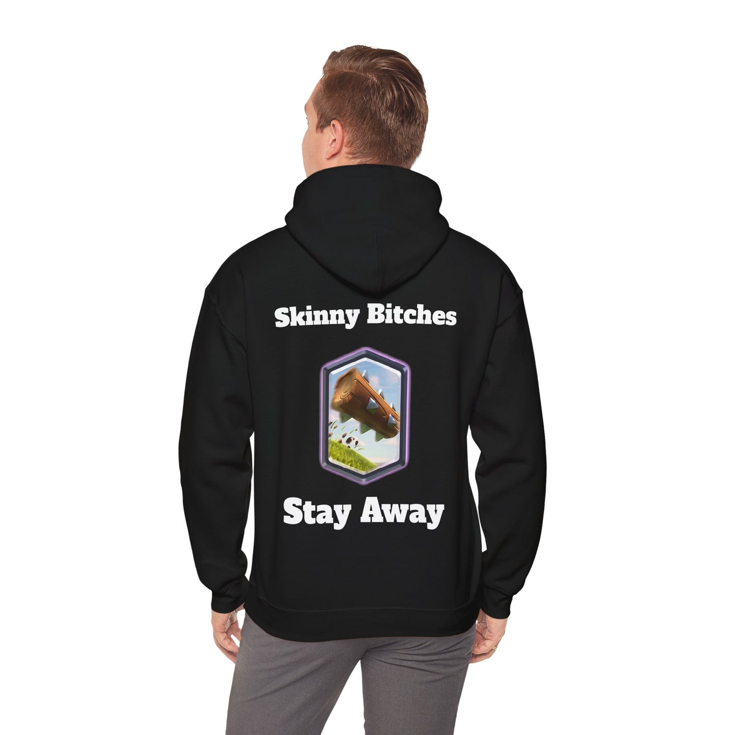 Skinny Bitches Stay Away - Unisex White Hoodie