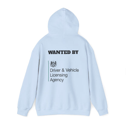 Wanted by the DVLA - Unisex White Hoodie